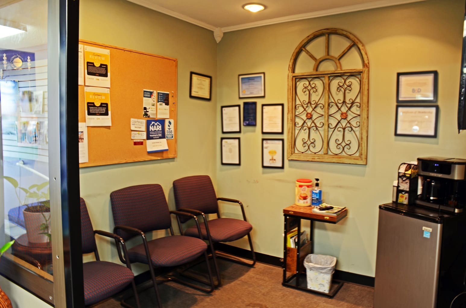 Interior view of Access Elevator, Inc. Waiting Room in Cudahy.