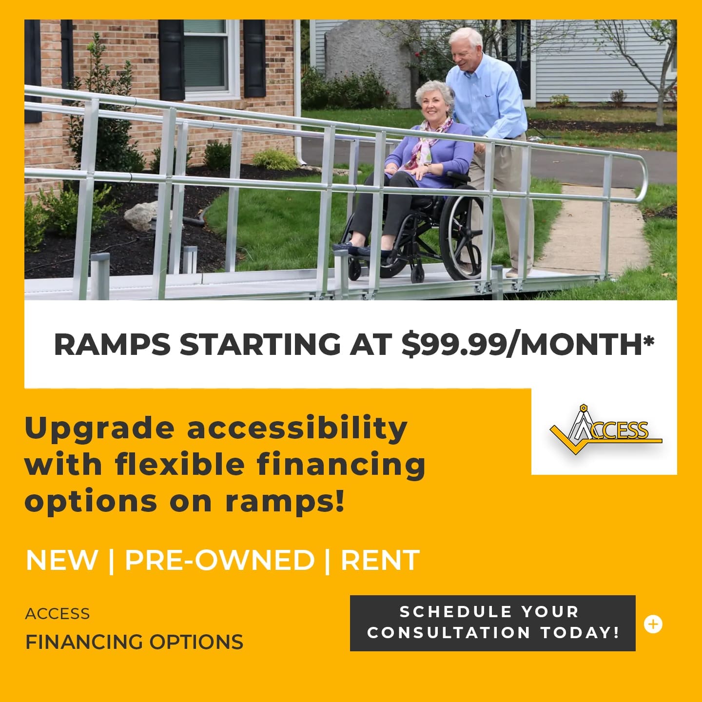 Financing options through Access with plans starting at $99/month