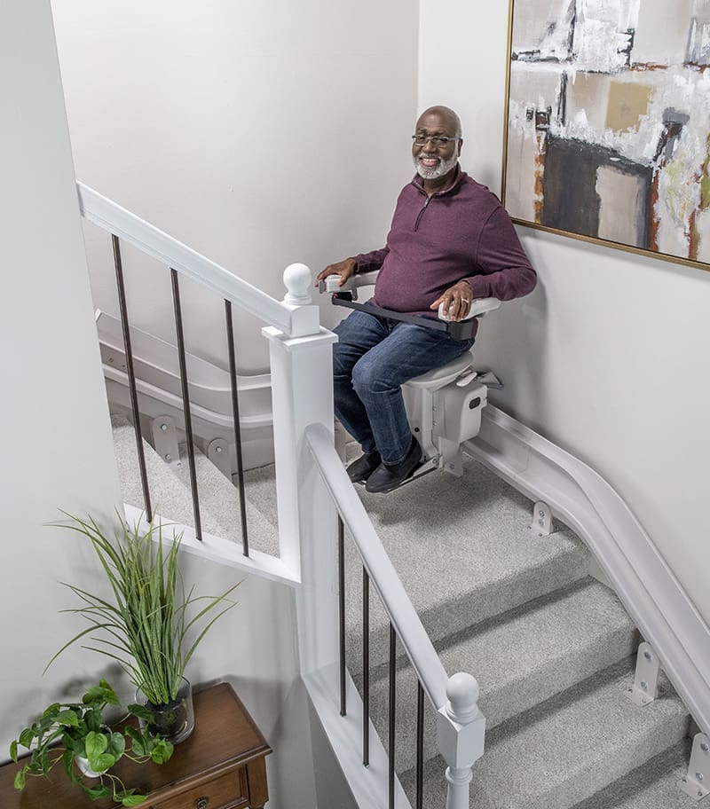 Bruno Elite Heavy Duty Curved Stair Lift with Happy Rider