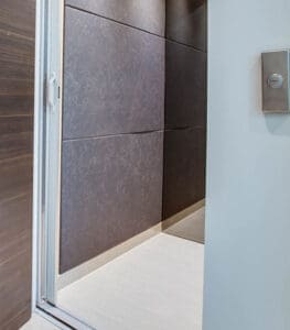 Laminated Elevator Cab, built with clean, flat walls and timeless simplicity
