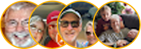 Happy Access Elevator, Inc. customers smiling and interacting in a home environment after installing accessibility solutions.