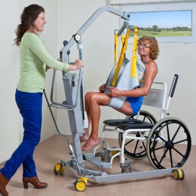 Hoyer style mobile patient lift from SureHands