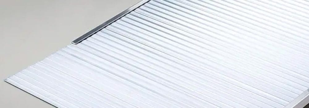 Cros-View of Adjustable Aluminum Threshold Ramp from National Ramps.